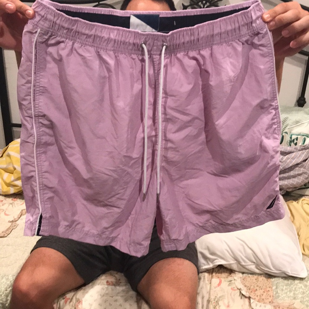 Nautica pink men’s swim trunks. No flaws. Size L.